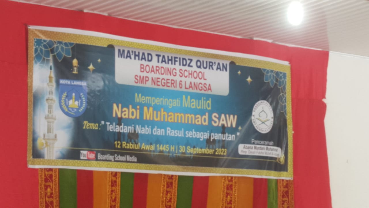 SMP NEGRI 6 LANGSA Melaksanakan Maulid Nabi Muhammad SAW