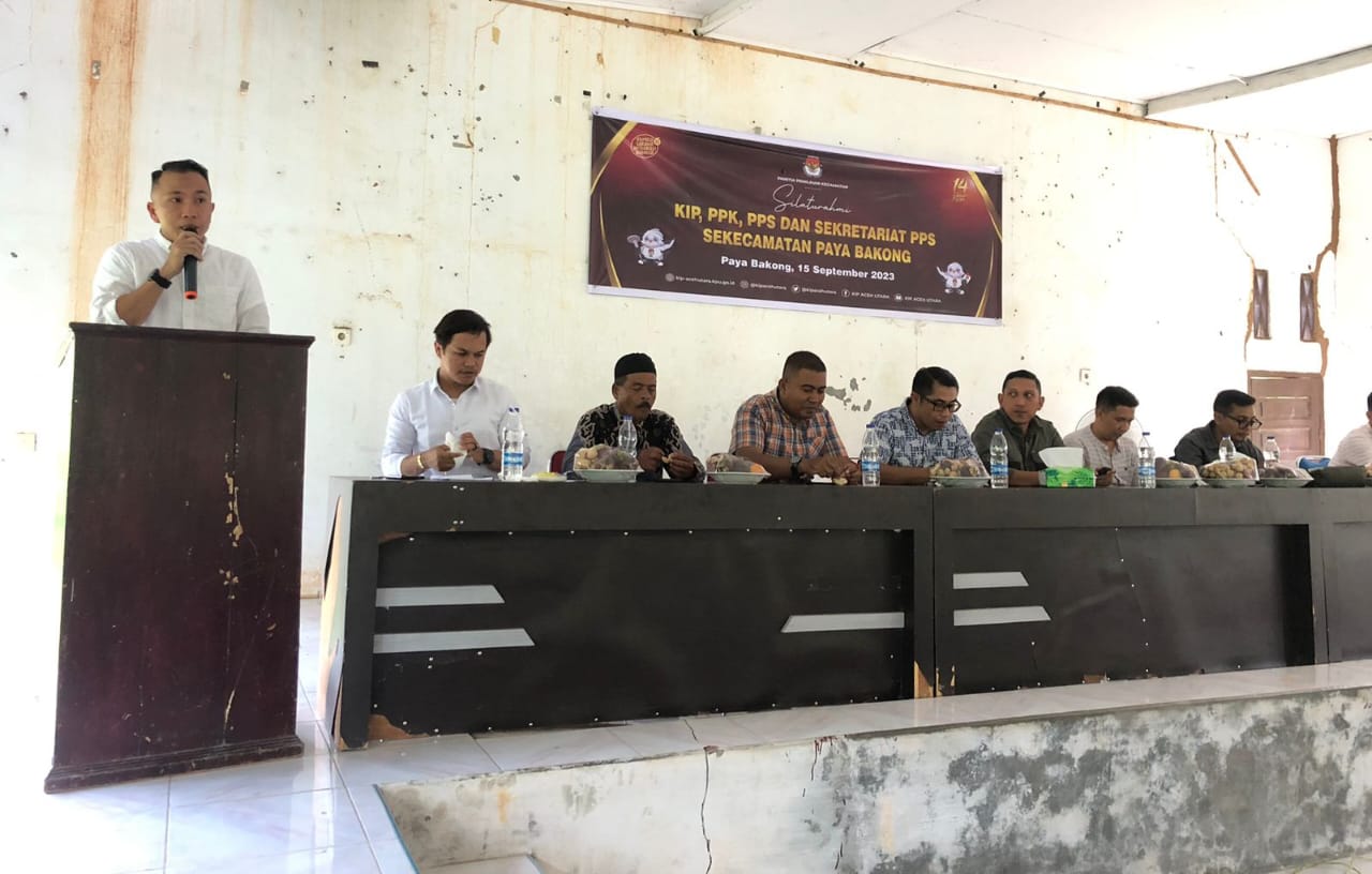 KIP Aceh Utara Silaturahmi Dengan PPK, PPS Dan Sekretariat PPS Sekecamatan Paya Bakong