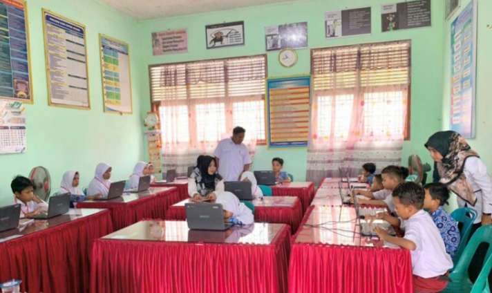 Pelaksanaan ANBK di UPTD SDN 7 Bireuen berlangsung Lancar dan Tertib.