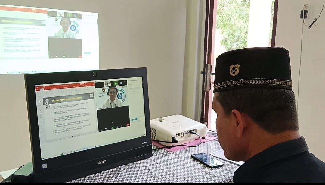 Ketua PPDI Bireuen lewat Meeting zoom Bahas Kesejahteraan Disabilitas Aceh Bersama Kemenko PMK