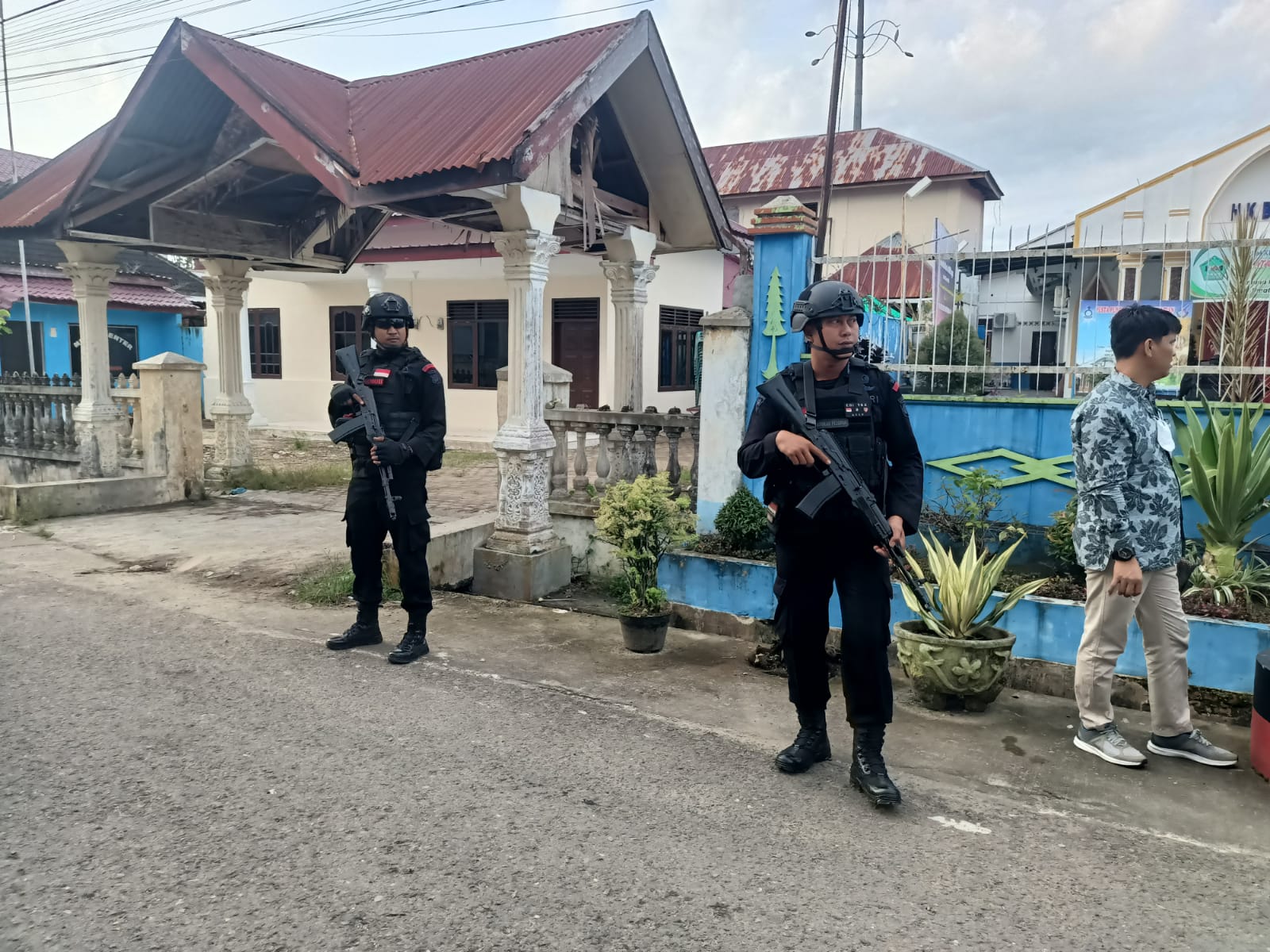 Brimob Siap Terjun Dalam Mengamankan Gereja HKBP kota langsa
