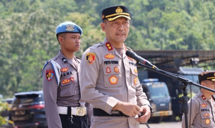 Kapolres Konawe Utara Pimpin Apel Pergeseran Pasukan Pengamanan TPS dan PPK