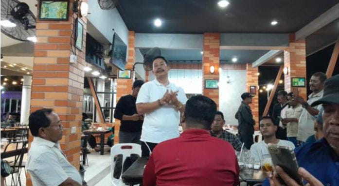 Komandan Kompi B Pelopor Brimob Aramiyah Halal Bihalal di pusatkan di cafe merdeka rock