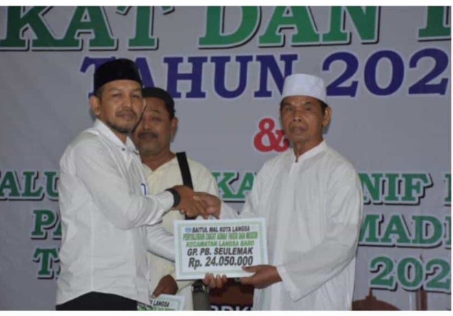 Baitul Mal Kota Langsa Salurkan Zakat Dan Infak 2023 Rp. 6.025.000.000