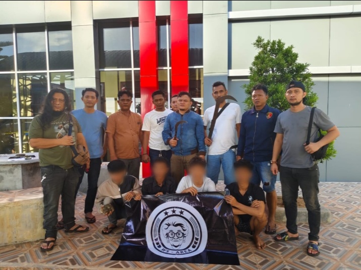 Satreskrim Polres Langsa Amankan Kelompok Remaja Yang Diduga Terlibat Tawuran