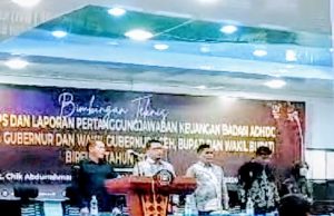 KETUA KIP Bireuen, Saiful Hadi SE MM, Menggelar Bimtek Pembentukan KPPS dan LPJ Keuangan untuk Pemilu 2024