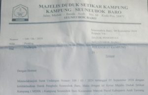 Di Duga Datok Penghulu desa Seuneubok Baro tak mampu Pertanggung Jawabkan Penarikan Dana Desa Sebesar 40% Beserta Silva