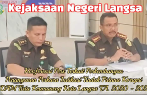 Direktur PDAM Kota langsa Di Tetapkan Menjadi Tersangka Kasus Korupsi.