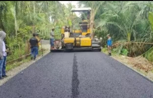 Dinas PUPR Aceh Barat kerjakan pembangunan jalan penghubung Desa Cot Amun – Rangkileh, Kecamatan Samatiga.