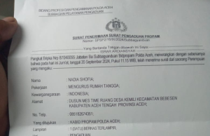 Merasa Di Jebak Reje /Kepala Desa Kala Pegasing istri Wartawan Buat Laporan Polisi ke Polda Aceh.