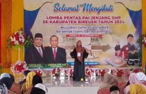 Dinas pendidikan Kabupaten Bireuen Membuka Acara Pentas (PAI) Bidang Pembinaan tingkat SMP
