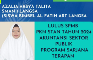 Azalia Arsya Dan Siti Zakia Dua Pelajar Terbaik SMAN 1 Langsa Lulus SPMB 2024