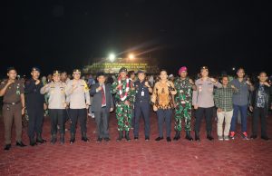 Kapolres Aceh Tamiang Hadiri Acara Tradisi Penyambutan Purna Tugas Satgas Pamtas Statis RI-PNG