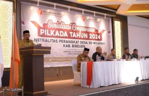 Pj Bupati Buka Sosialisasi Netralitas Perangkat Desa Se-Kabupaten Bireuen