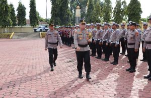 Kapolres Aceh Tamiang Pimpin Apel Gelar Pasukan Operasi Zebra Seulawah 2024