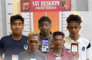 Polres Bireuen Tangkap Lima Pemain Judi Online