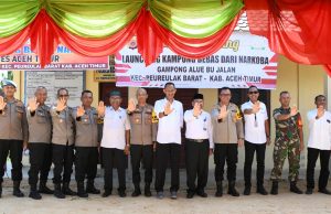 Launching Kampung Bebas Narkoba, Ini Penyampaian Kapolres Aceh Timur